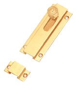 Brass Tower Bolts - Square Baby Latch Tower Bolt